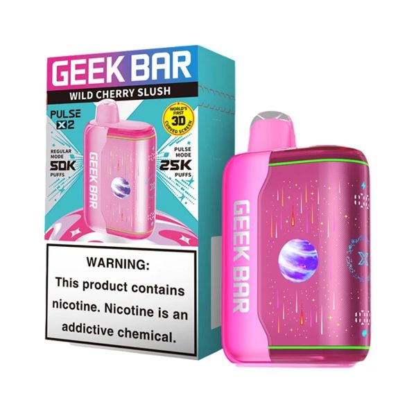 Geek Bar Pulse X2 Disposable wild cherry slush with packaging