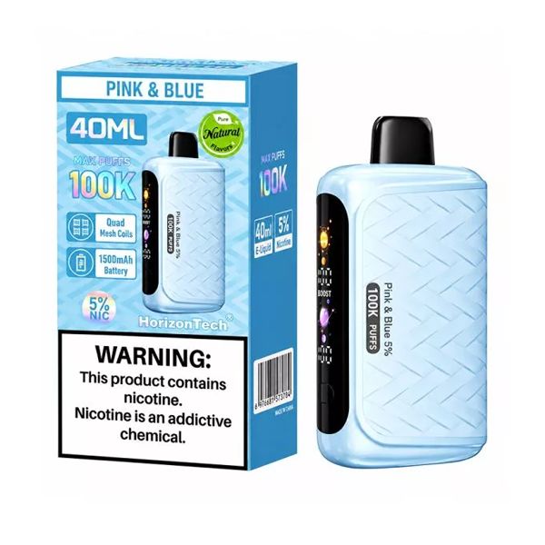 Horizon 100K Disposable pink and blue with packaging