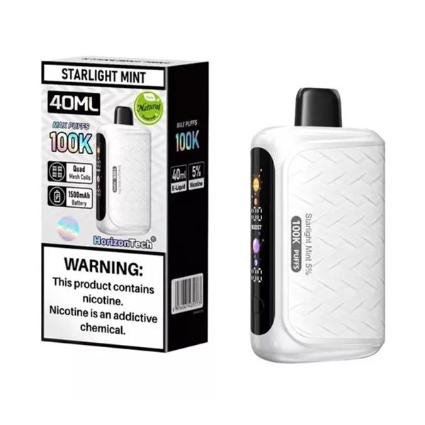 Horizon 100K Disposable starlight mint with packaging