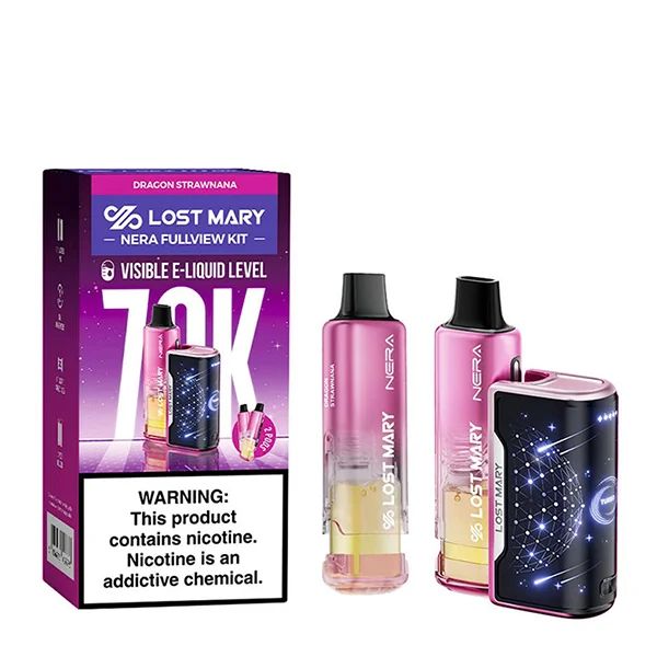 Lost Mary Nera Fullview Kit Disposable dragon strawnana with packaging
