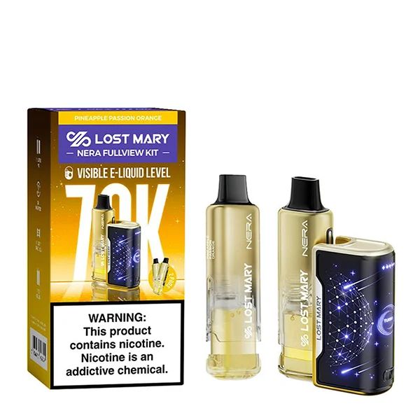 Lost Mary Nera Fullview Kit Disposable pineapple passion orange with packaging