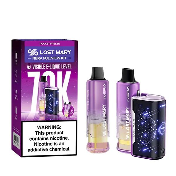 Lost Mary Nera Fullview Kit Disposable rocket freeze with packaging