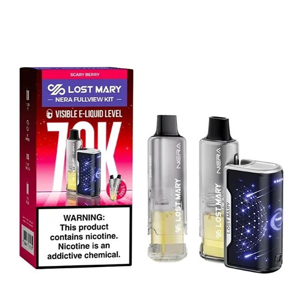 Lost Mary Nera Fullview Kit Disposable scary berry with packaging