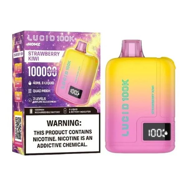 Lucid Nomz Disposable strawberry kiwi with packaging