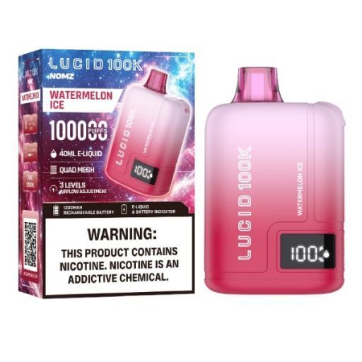 Lucid Nomz Disposable watermelon ice with packaging