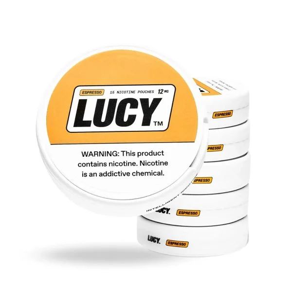 Lucy Nicotine Pouches (15ct Can)(5-Can Pack) espresso 12mg