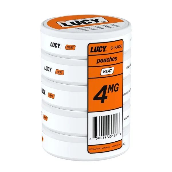 Lucy Nicotine Pouches (15ct Can)(5-Can Pack) heat 4mg