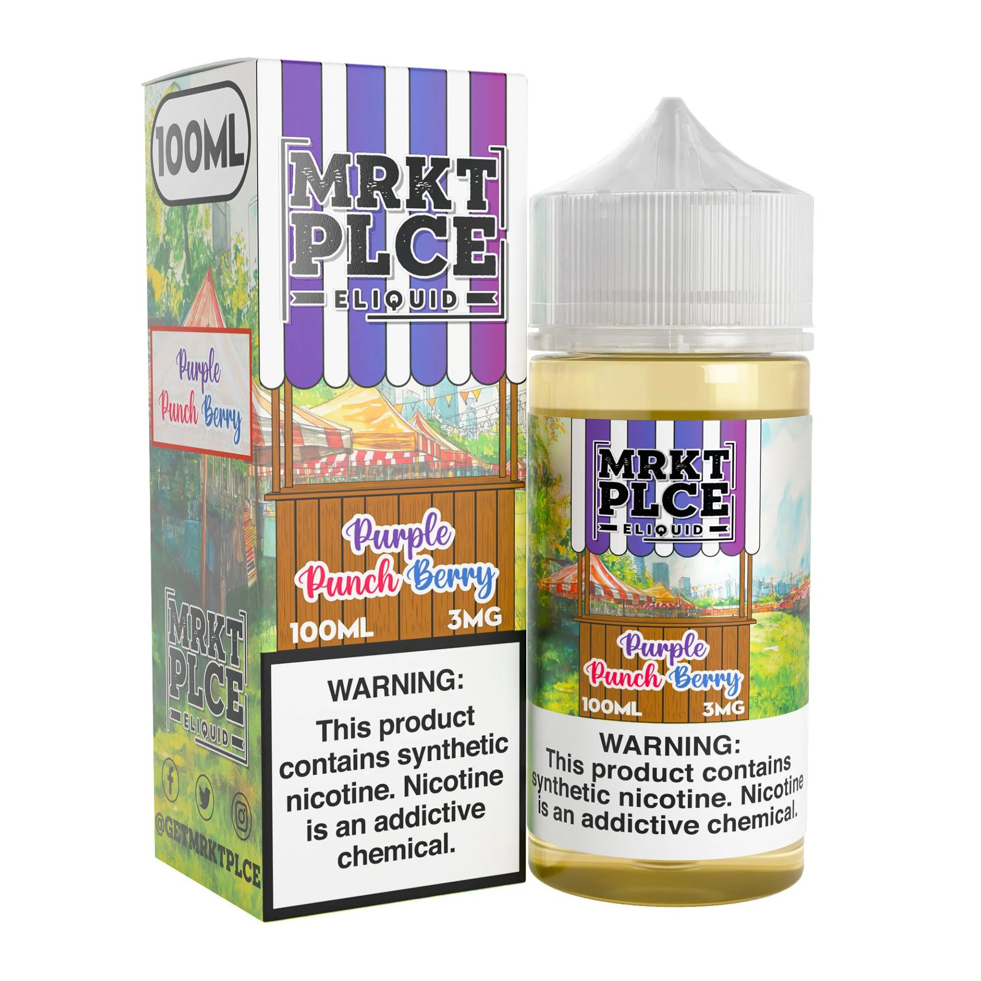 THE STND - Purple Punch Berry MRKT PLCE 100mL with packaging