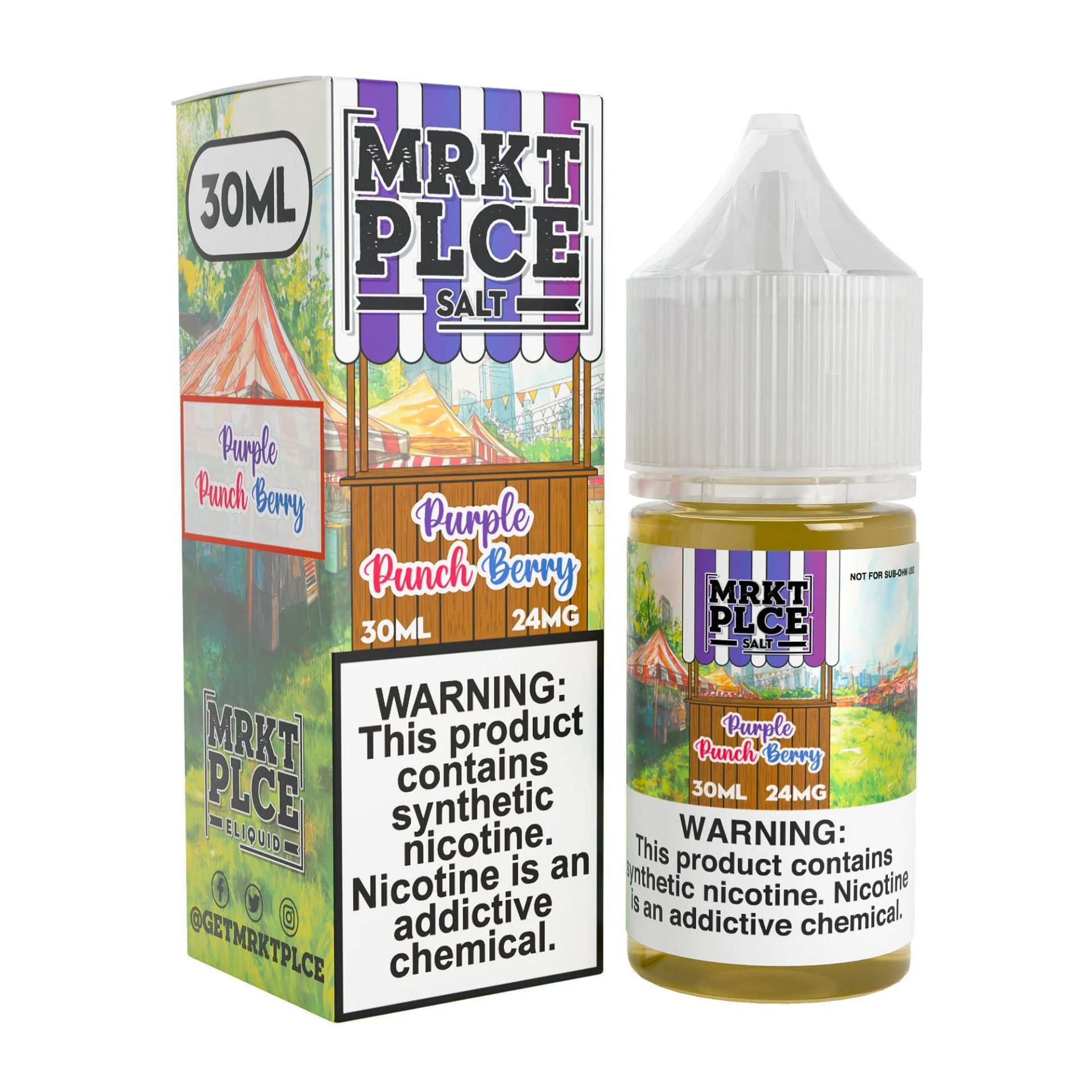 THE STND - Purple Punch Berry MRKT PLCE Salts 30mL with packaging