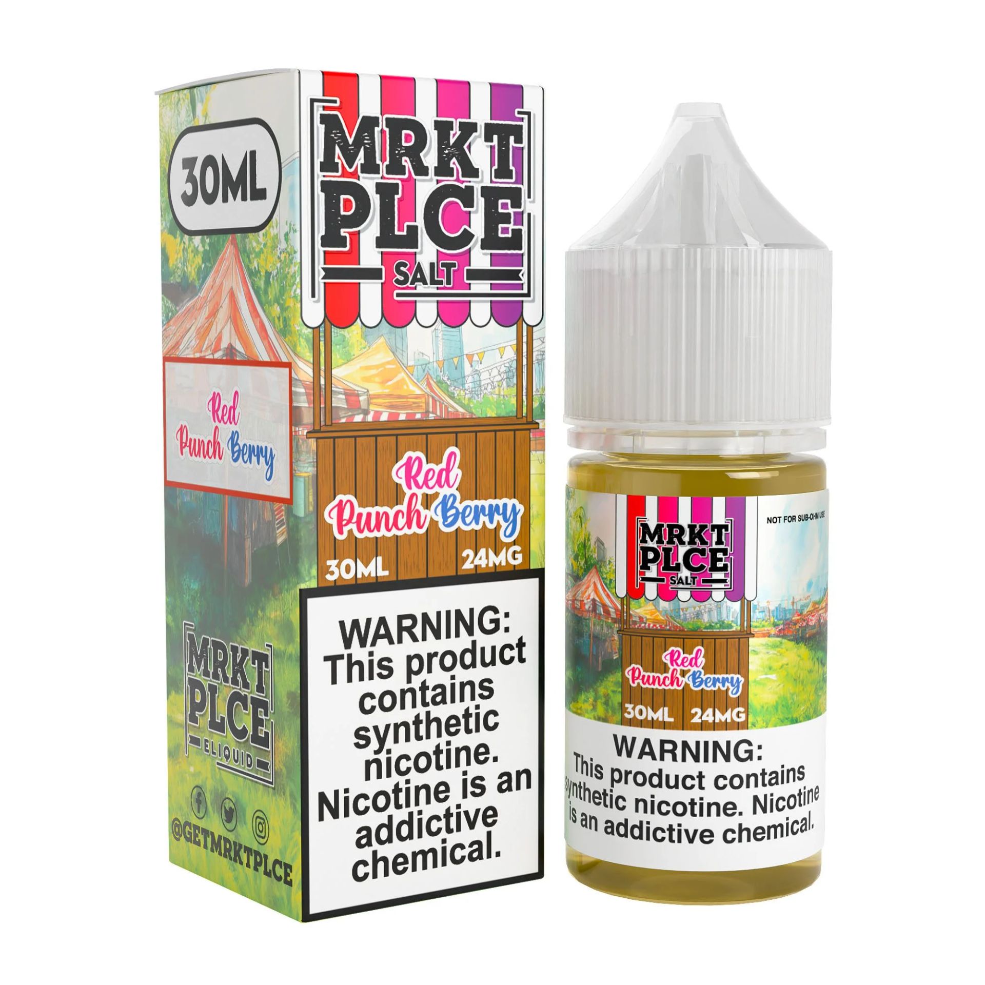THE STND - Red Punch Berry MRKT PLCE Salts 30mL with packaging