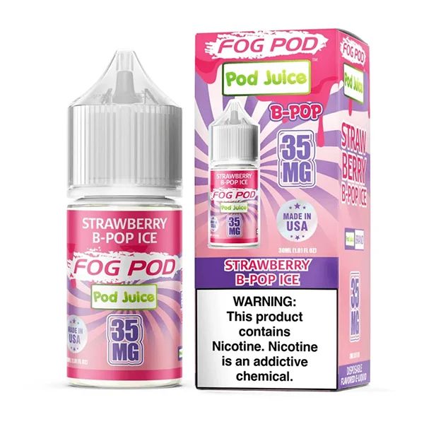 Strawberry B-Pop Ice Pod Juice x Fog Pod Salts 30mL thumbnail