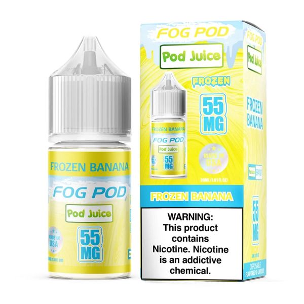 Frozen Banana Pod Juice x Fog Pod Salts 30mL with packaging