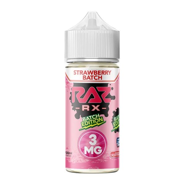Strawberry Batch Pod Juice x Raz Batch Edition 100mL bottle