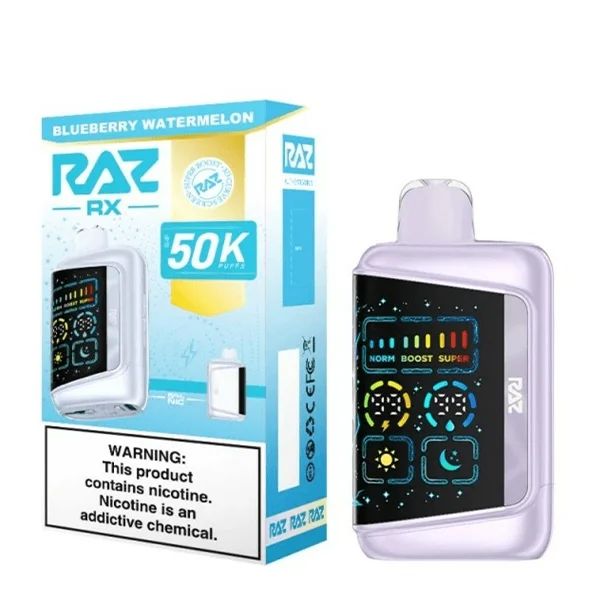 RAZ RX Disposable Dew Edt. blue watermelon with packaging