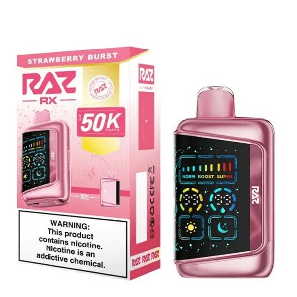 RAZ RX Disposable Dew Edt. strawberry burst with packaging
