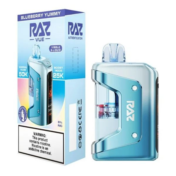 Raz Vue Disposable + Power Dock blueberry yummy with packaging