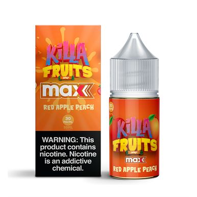 Red Apple Peach by Killa Fruits Salt Max TFN Salts 30mL with packaging