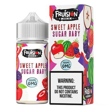 Sweet Apple Sugar Baby by Fruision E-Juice (100mL)(Freebase) with packaging