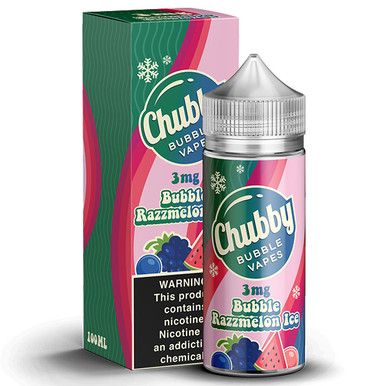 Bubble Razzmelon Ice by Chubby Bubble Vapes Series 100mL with Packaging