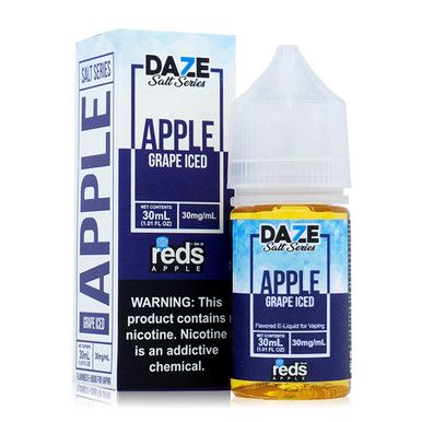 Reds Grape Iced by 7 Daze Salt E-Liquid with packaging