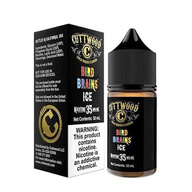 Bird Brains On Ice Cuttwood Salts 30mL with packaging