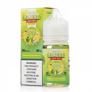 Green Apple Citrus Menthol by Finest SaltNic E-Liquid with Packaging