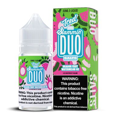 Dragonfruit Watermelon Ice Slammin Duo Salts 30mL with packaging