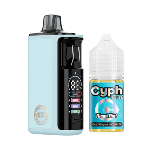 Voopoo Navi Pod System + Cyph Salts 30mL Collab Set Color: Blue Leather | Flavor: Miami Mint 50mg