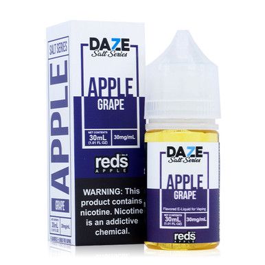 Reds Grape by 7 Daze Salt E-Liquid with packaging
