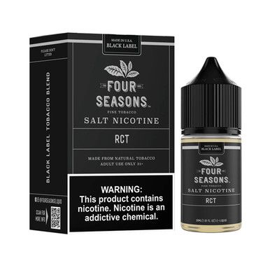 RCT Four Seasons Black Label Salts 30mL with packaging