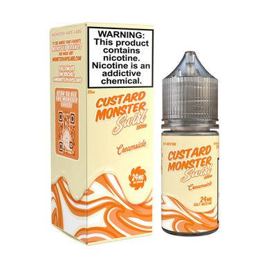 Creamsicle Monster Vape Labs Custard Swirl Series Salts 30mL with packaging