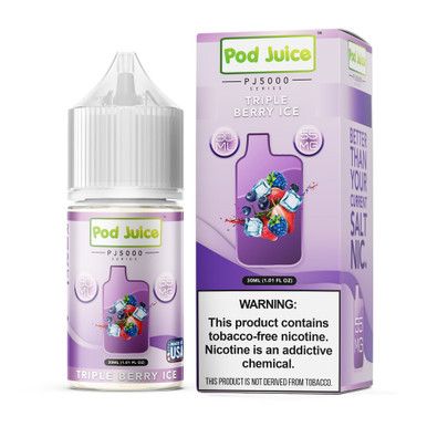 Triple Berry Ice by Pod Juice TFN PJ5000 Series Salt 30mL with Packaging