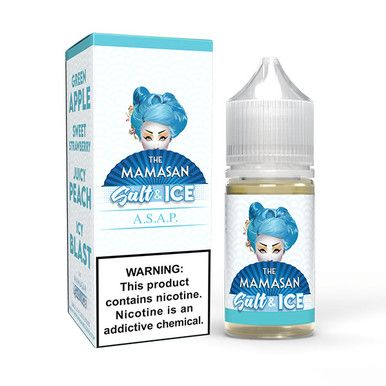 A.S.A.P. Ice (Apple Peach Strawberry Ice) The Mamasan Salts 30mL with Packaging