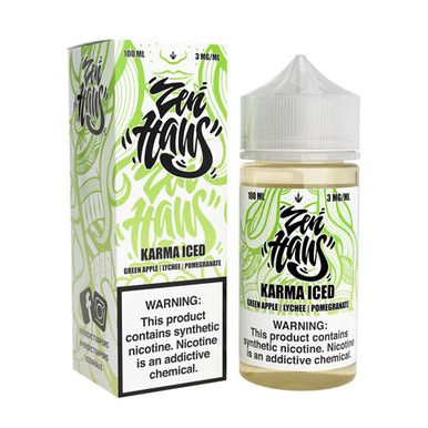 Karma Iced Zen Haus 100mL with packaging
