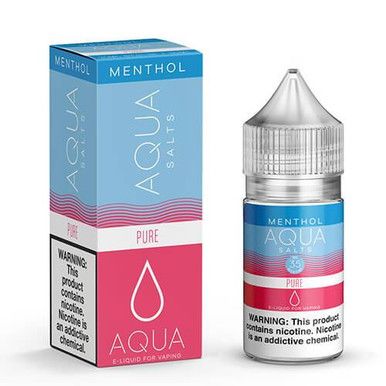 Pure Menthol by Aqua Tobacco-Free Nicotine Nicotine Salts E-Liquid with Packaging