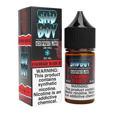Strawberry Blood Ice Sadboy Salts 30mL with Packaging