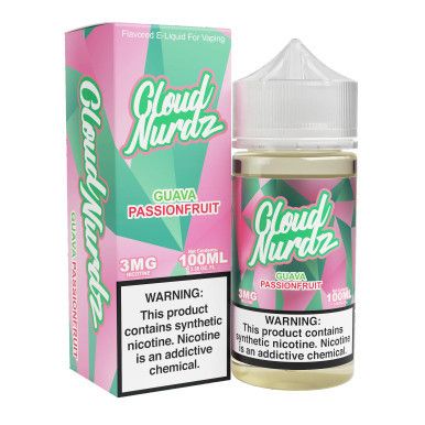 Guava Passionfruit (Pink Guava) By Cloud Nurdz E-Liquid TF-Nic 100mL with packaging