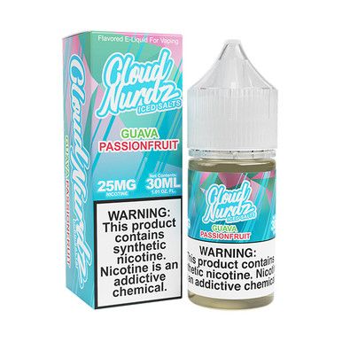 Guava Passionfruit Iced (Pink Guava Iced) By Cloud Nurdz TFN Salt Series 30mL with packaging