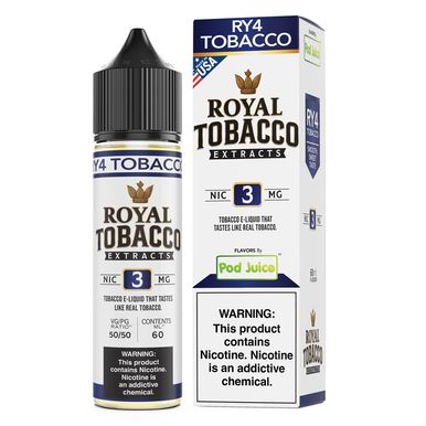 RY4 Tobacco Pod Juice x Royal Tobacco Extracts 60mL with packaging