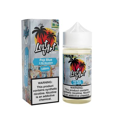 Pop Blue by Lost Art E-Liquid with Packaging