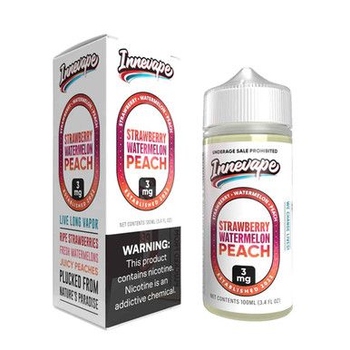 Strawberry Watermelon Peach Innevape 100mL with packaging