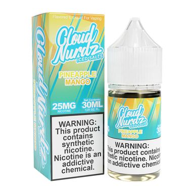 Pineapple Mango Ice Cloud Nurdz Salts 30mL with packaging