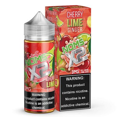 Cherry Lime Ginger by Nomenon Noms X2 E-Liquid with Packaging