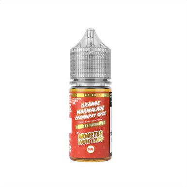 Orange Marmalade Cranberry Spice Jam Monster Holiday Series Salts 30mL bottle
