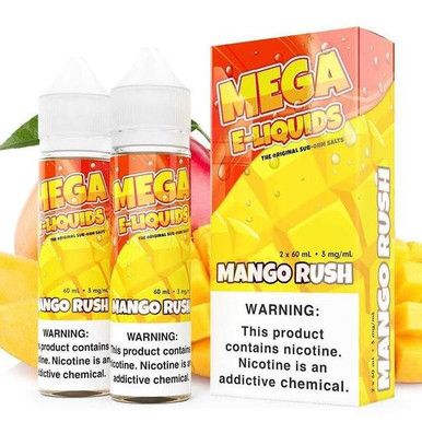 Mango Rush by Mega E-Liquid with Packaging