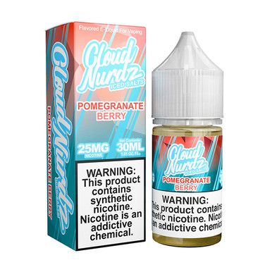 Pomegranate Berry Ice Cloud Nurdz Salts 30mL with packaging