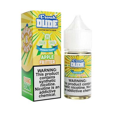 Apple Fritter French Dude Salts 30mL with packaging