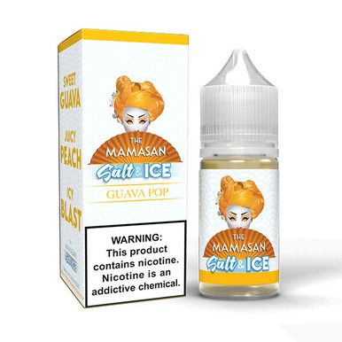 Guava Pop Ice (Guava Peach Ice) The Mamasan Salts 30mL with Packaging