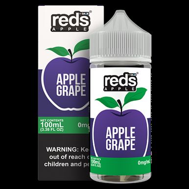 Grape 100mL by 7Daze Reds 100mL Freebase with packaging
