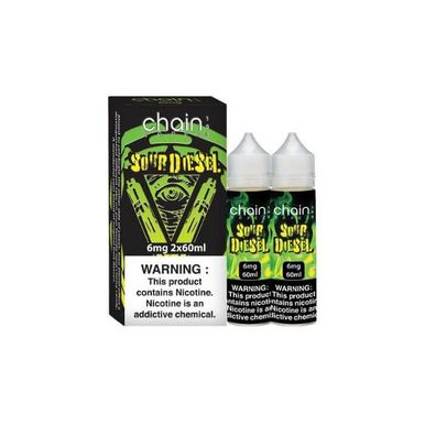 Sour Diesel by Chain Vapez Series 120mL (2x60mL) with packaging